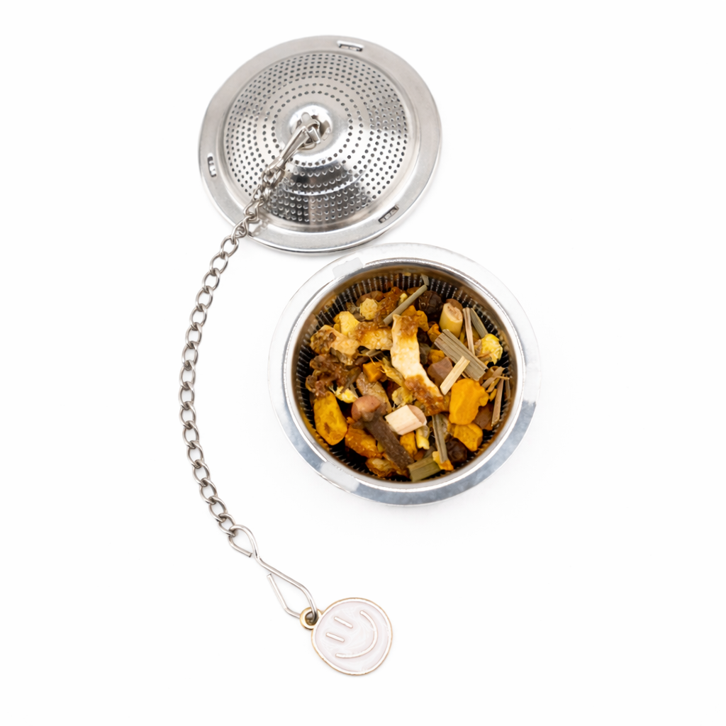 Perforated Stainless Steel Tea Canister Infuser with Charm