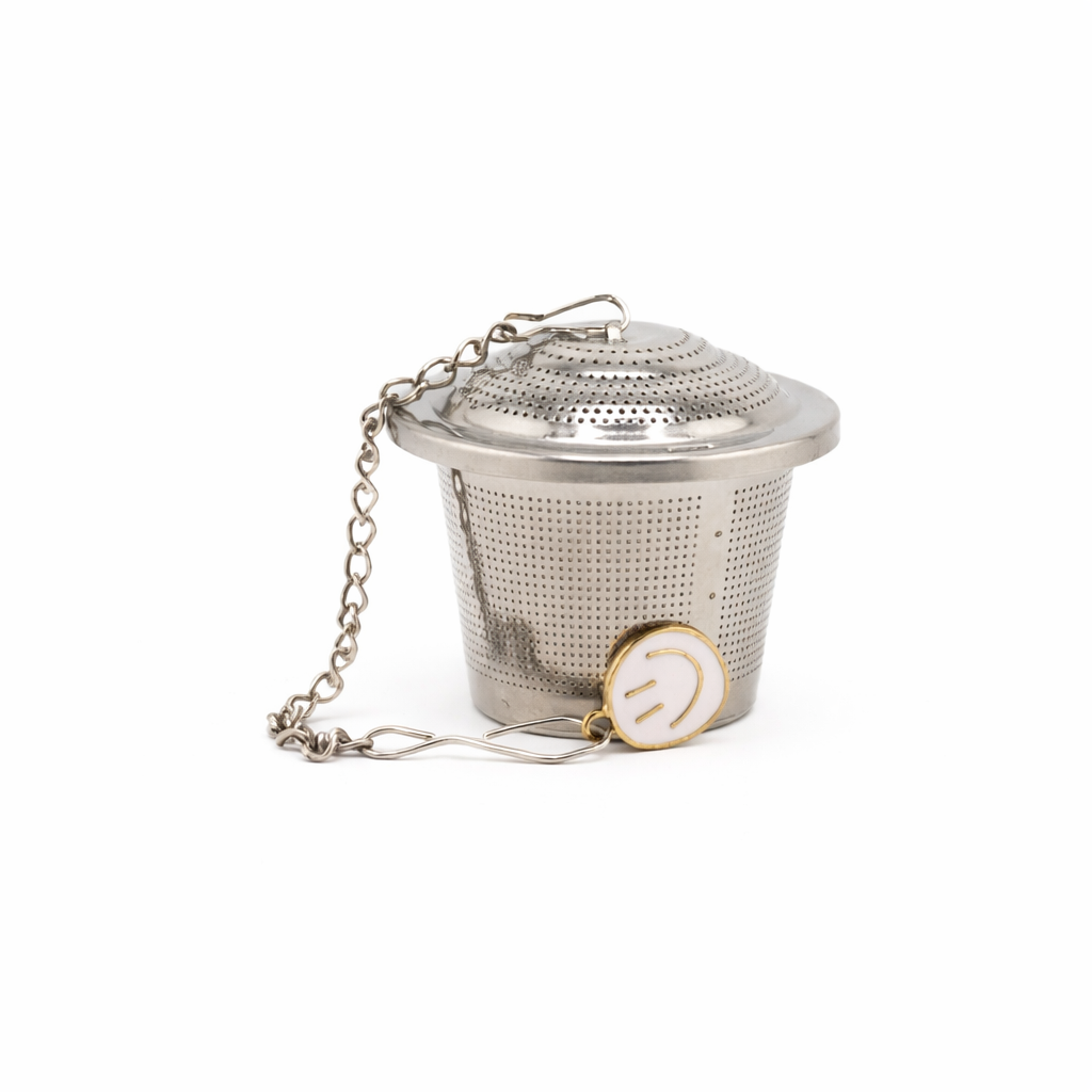 Perforated Stainless Steel Tea Canister Infuser with Charm