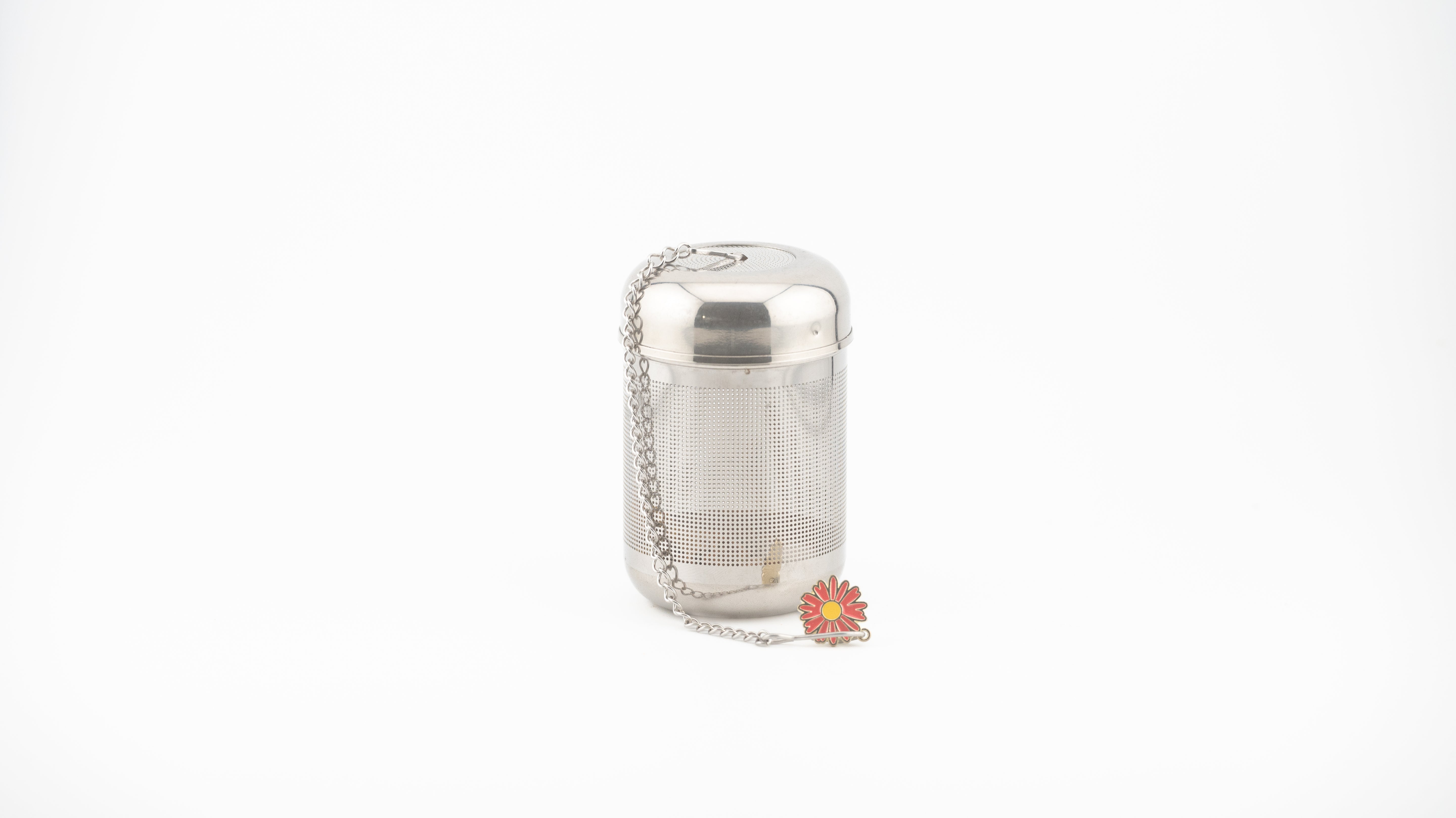 Sleek Stainless Steel Cylinder Tea Infuser with Charm