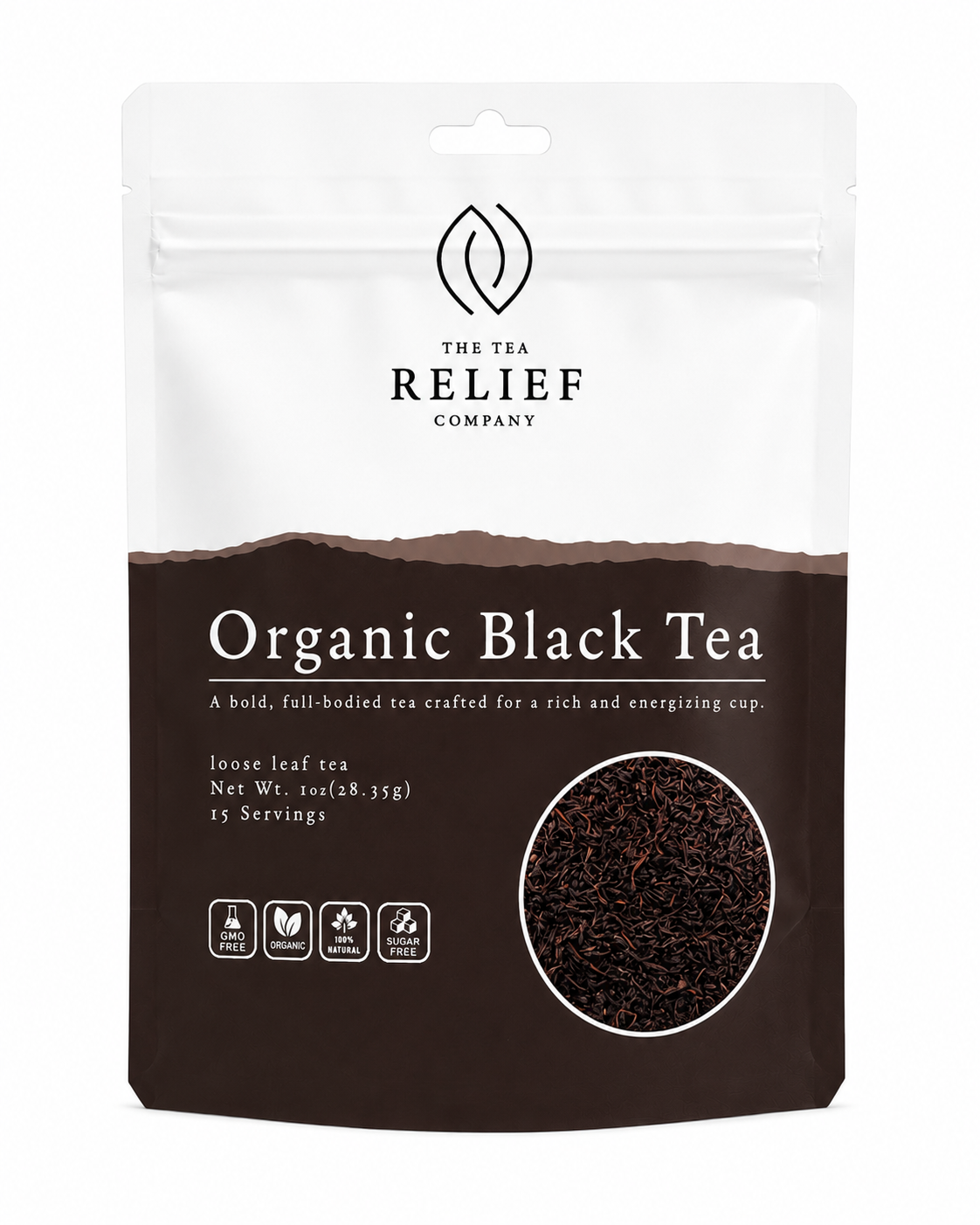 Organic Black Tea loose leaf pouch by The Tea Relief Company